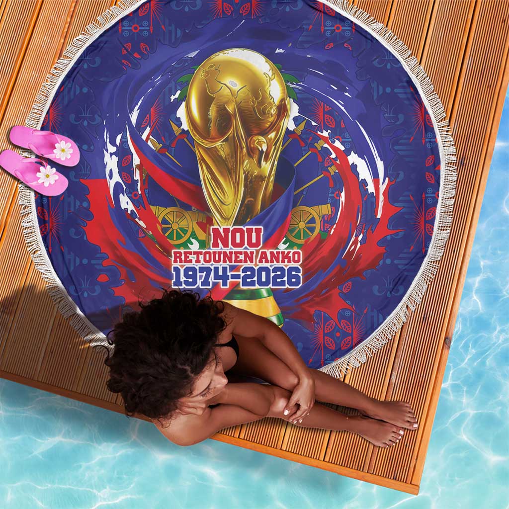Haiti Grenadye Alaso Beach Blanket Blue Nou Retounen Anko 1974-2026 - Wonder Print Shop