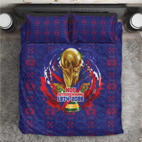 Haiti Grenadye Alaso Bedding Set Blue Nou Retounen Anko 1974-2026 - Wonder Print Shop