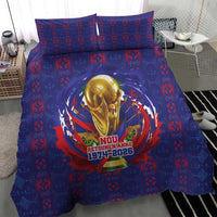 Haiti Grenadye Alaso Bedding Set Blue Nou Retounen Anko 1974-2026 - Wonder Print Shop