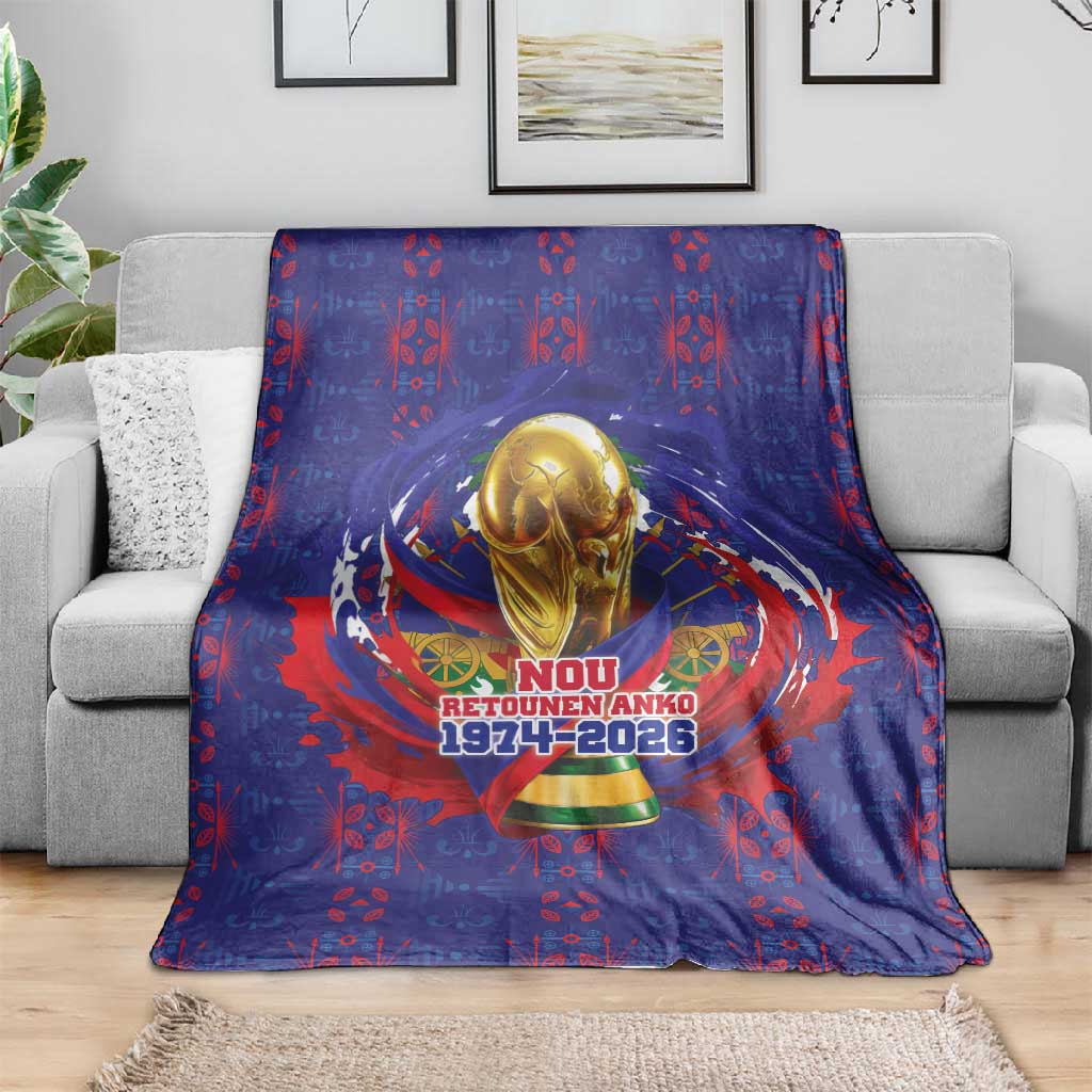 Haiti Grenadye Alaso Blanket Blue Nou Retounen Anko 1974-2026 - Wonder Print Shop