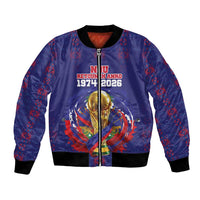 Custom Haiti Grenadye Alaso Bomber Jacket Blue Nou Retounen Anko 1974-2026 - Wonder Print Shop