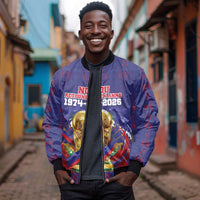 Custom Haiti Grenadye Alaso Bomber Jacket Blue Nou Retounen Anko 1974-2026 - Wonder Print Shop