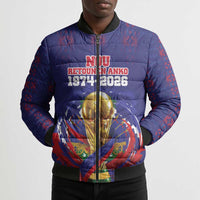 Custom Haiti Grenadye Alaso Bomber Puffer Jacket Blue Nou Retounen Anko 1974-2026 - Wonder Print Shop