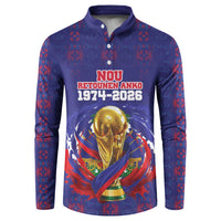 Custom Haiti Grenadye Alaso Button Sweatshirt Blue Nou Retounen Anko 1974-2026