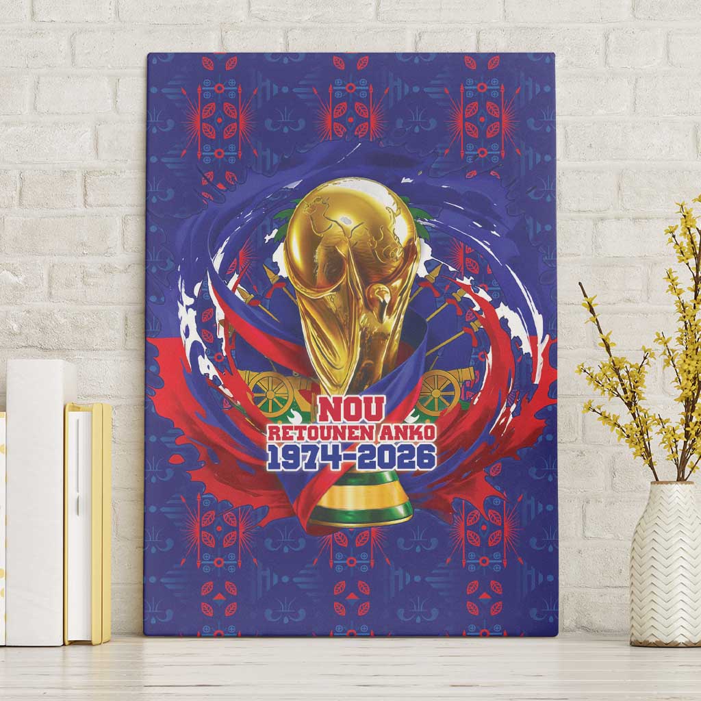 Haiti Grenadye Alaso Canvas Wall Art Blue Nou Retounen Anko 1974-2026 - Wonder Print Shop