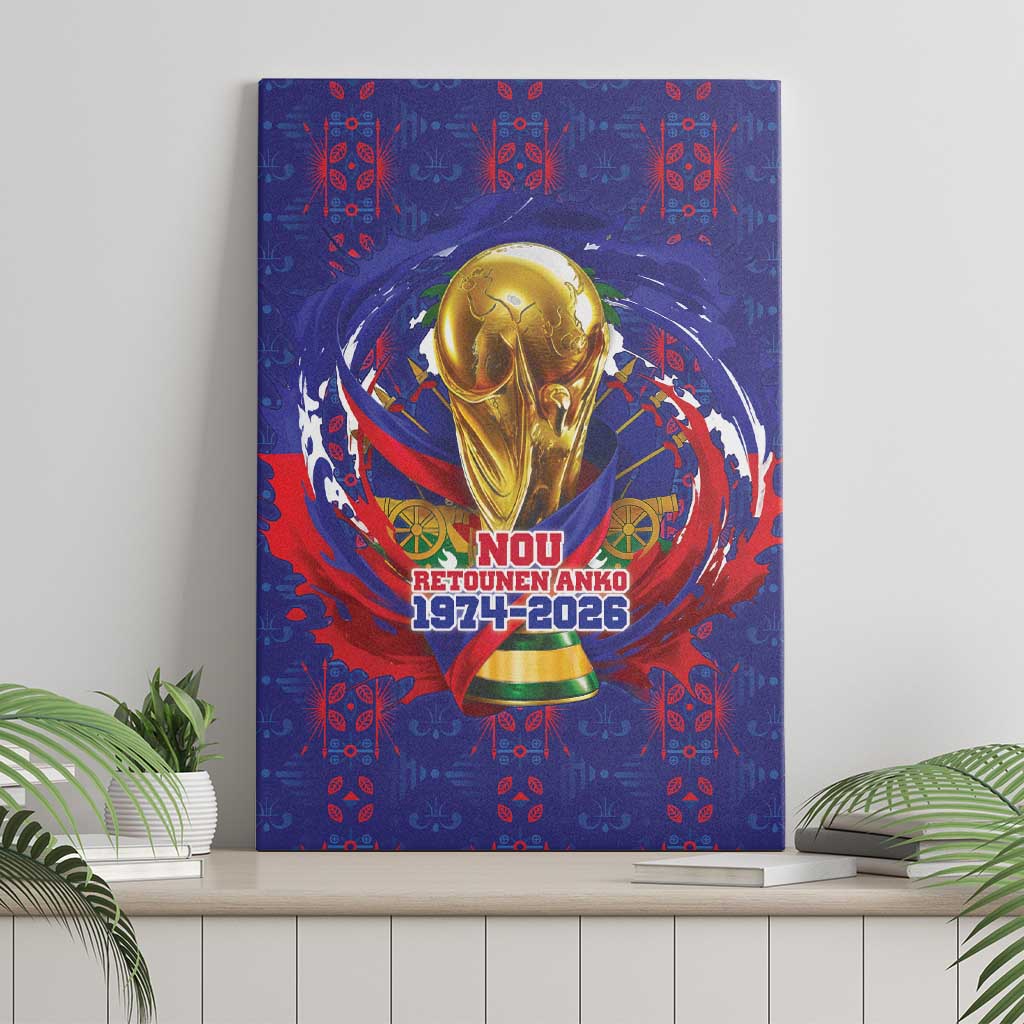 Haiti Grenadye Alaso Canvas Wall Art Blue Nou Retounen Anko 1974-2026 - Wonder Print Shop