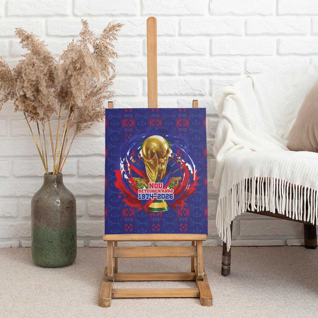 Haiti Grenadye Alaso Canvas Wall Art Blue Nou Retounen Anko 1974-2026 - Wonder Print Shop