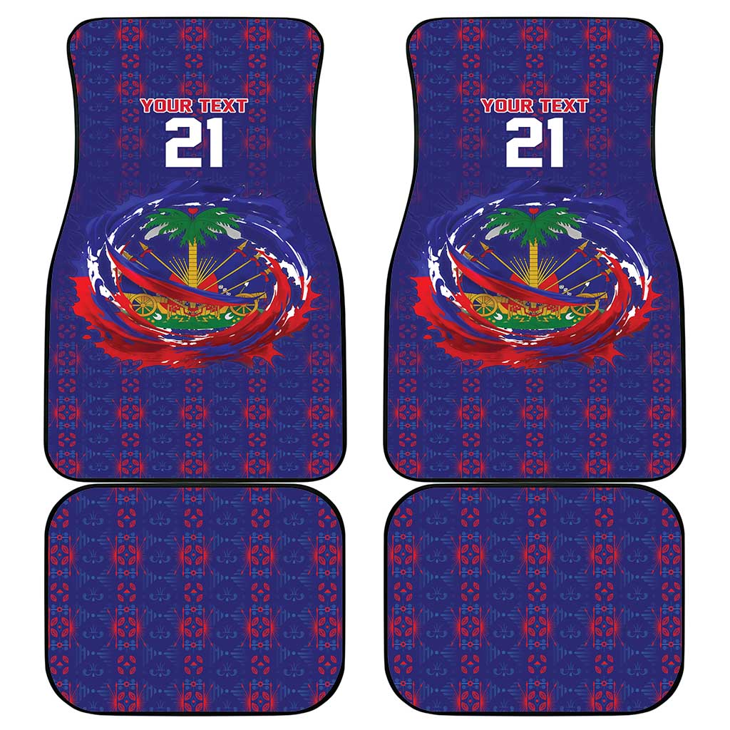 Custom Haiti Grenadye Alaso Car Mats Blue Nou Retounen Anko 1974-2026 - Wonder Print Shop