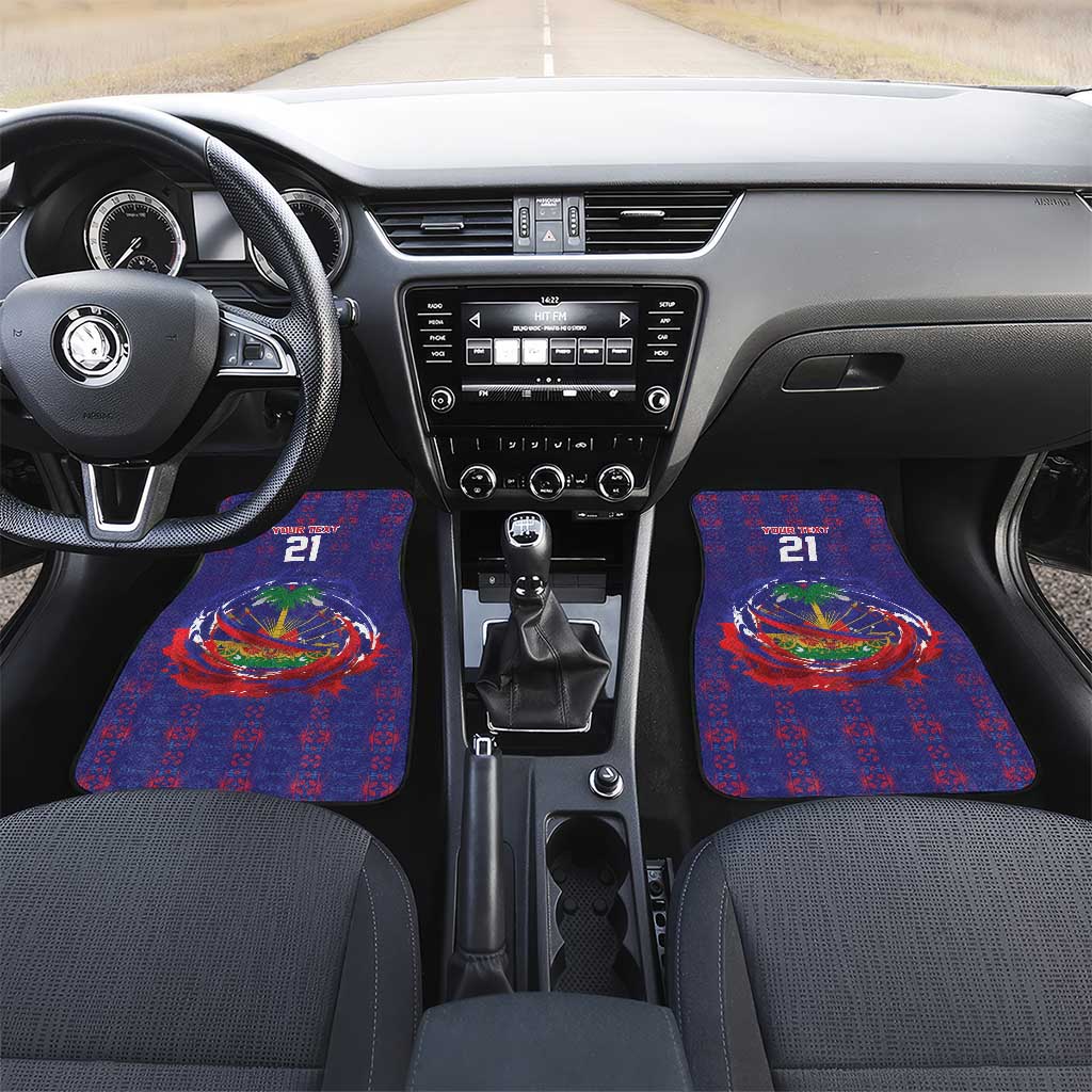 Custom Haiti Grenadye Alaso Car Mats Blue Nou Retounen Anko 1974-2026 - Wonder Print Shop