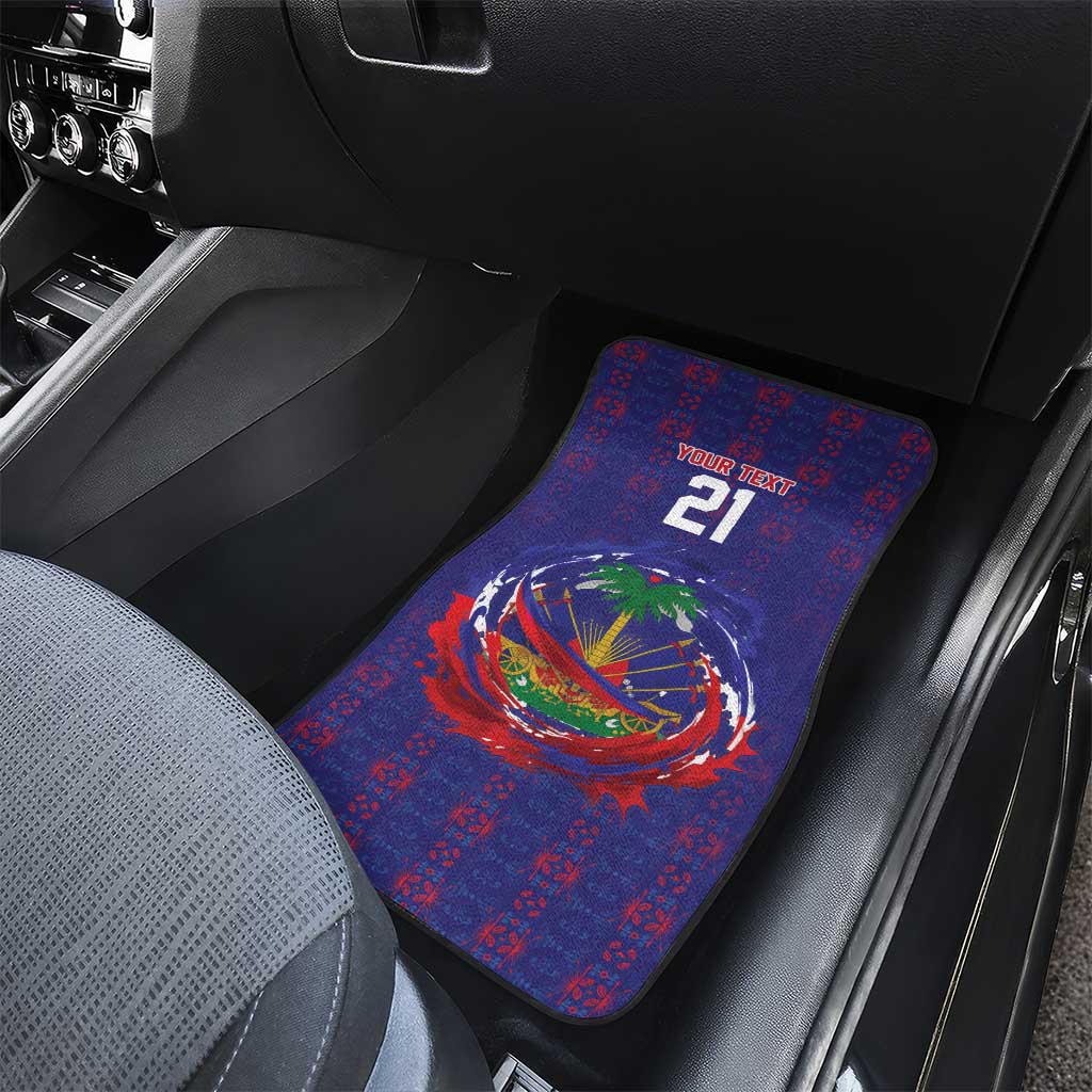 Custom Haiti Grenadye Alaso Car Mats Blue Nou Retounen Anko 1974-2026 - Wonder Print Shop