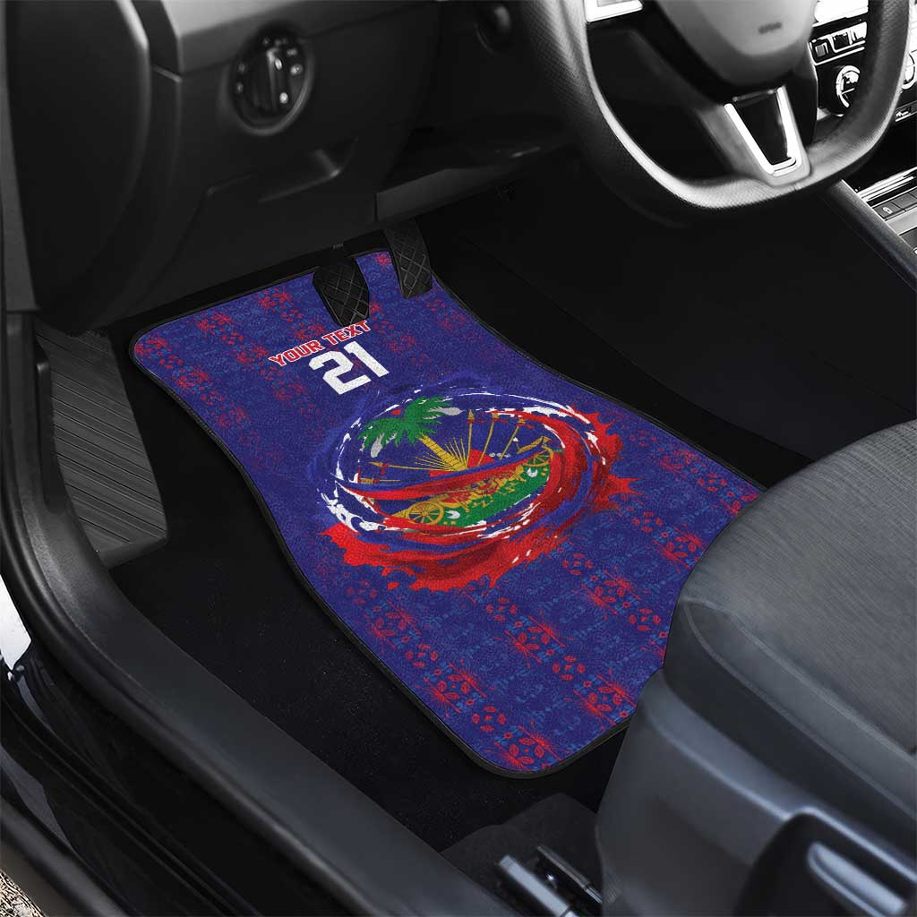 Custom Haiti Grenadye Alaso Car Mats Blue Nou Retounen Anko 1974-2026 - Wonder Print Shop