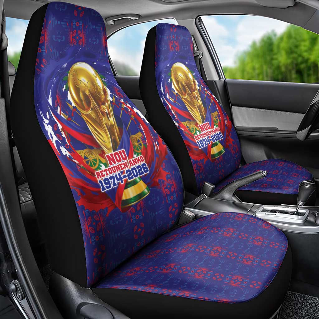 Haiti Grenadye Alaso Car Seat Cover Blue Nou Retounen Anko 1974-2026 - Wonder Print Shop