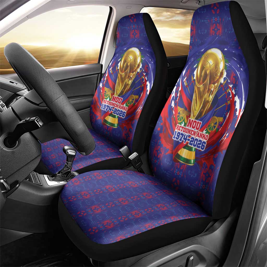 Haiti Grenadye Alaso Car Seat Cover Blue Nou Retounen Anko 1974-2026 - Wonder Print Shop