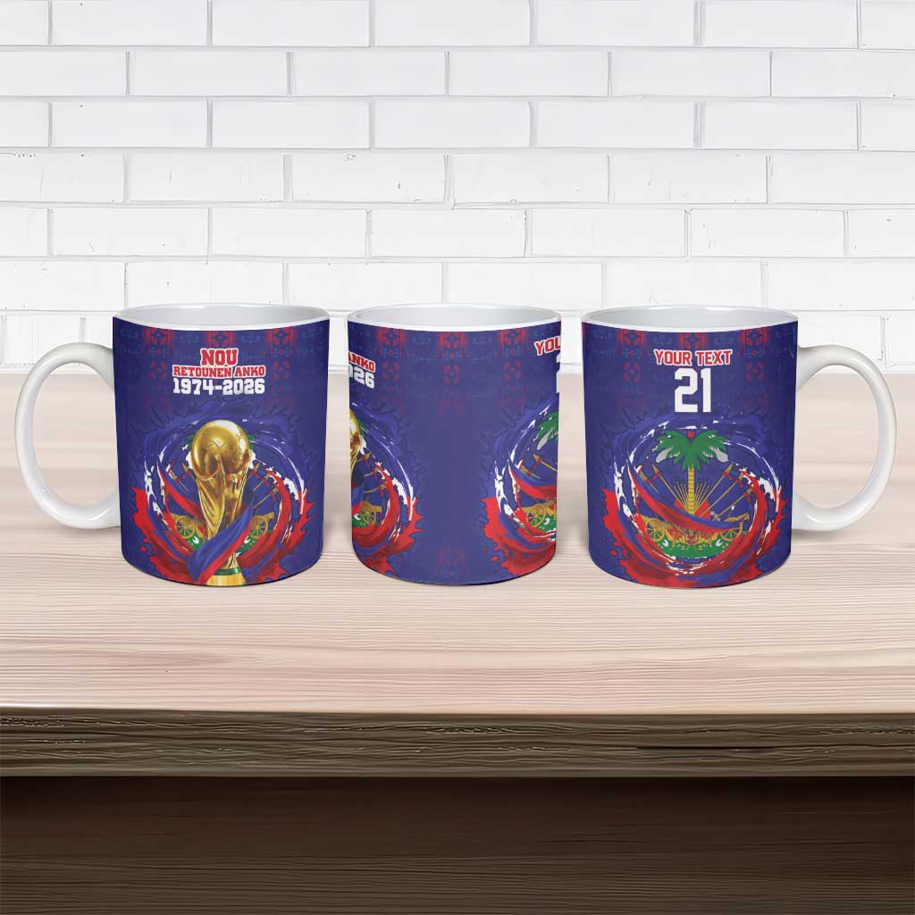 Custom Haiti Grenadye Alaso Ceramic Mug Blue Nou Retounen Anko 1974-2026 - Wonder Print Shop