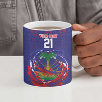 Custom Haiti Grenadye Alaso Ceramic Mug Blue Nou Retounen Anko 1974-2026 - Wonder Print Shop
