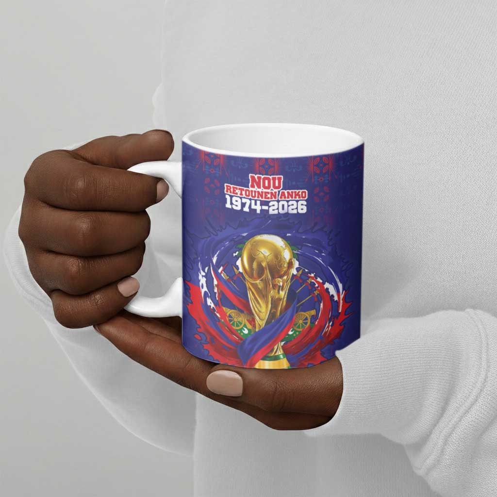 Custom Haiti Grenadye Alaso Ceramic Mug Blue Nou Retounen Anko 1974-2026 - Wonder Print Shop