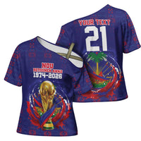 Custom Haiti Grenadye Alaso Cross Shoulder Shirt Blue Nou Retounen Anko 1974-2026 - Wonder Print Shop