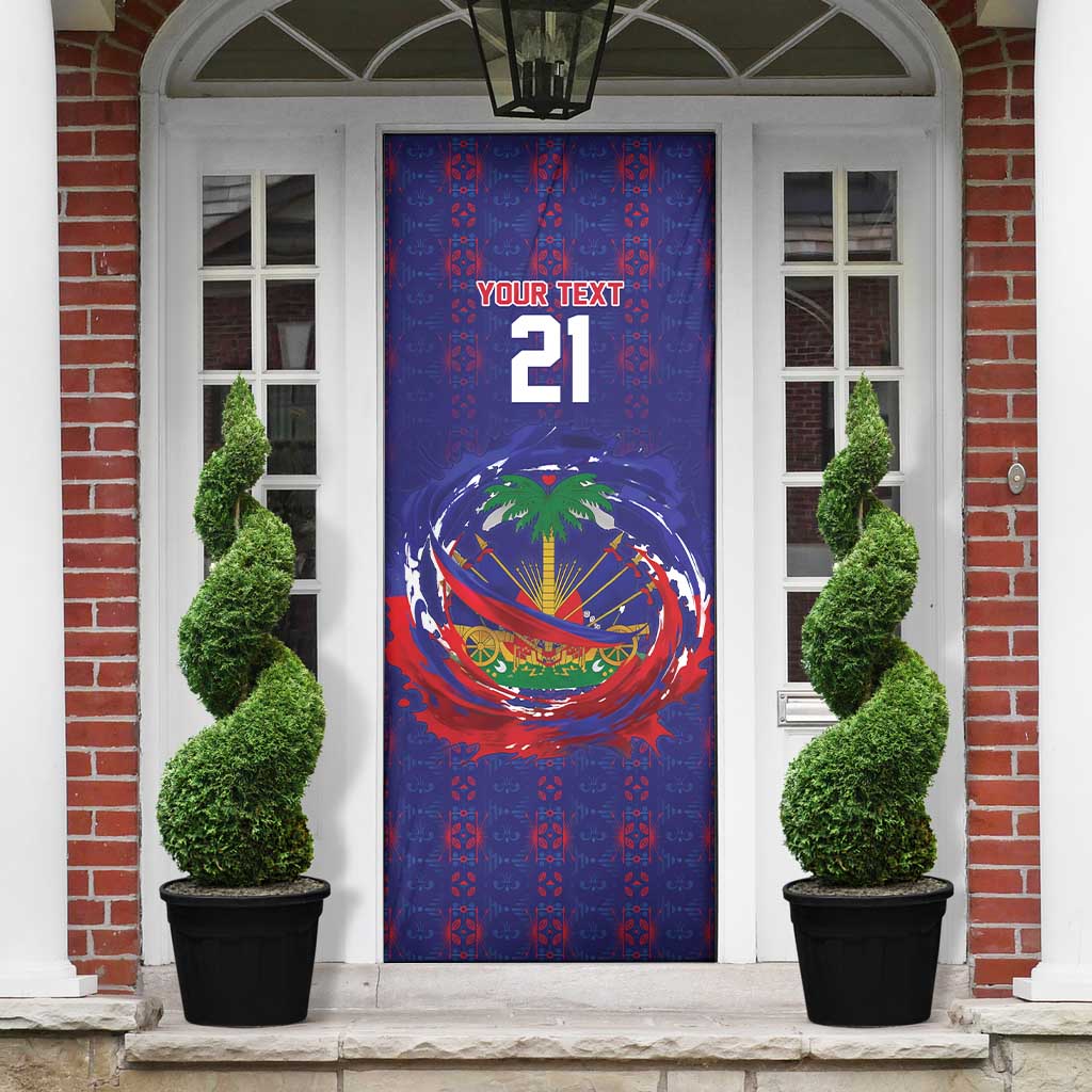 Custom Haiti Grenadye Alaso Door Cover Blue Nou Retounen Anko 1974-2026 - Wonder Print Shop