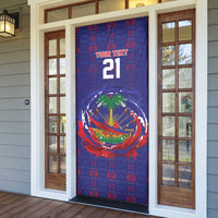Custom Haiti Grenadye Alaso Door Cover Blue Nou Retounen Anko 1974-2026 - Wonder Print Shop