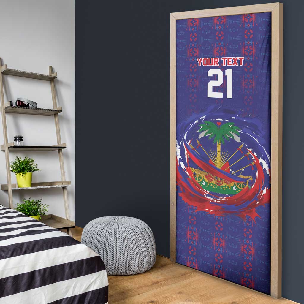 Custom Haiti Grenadye Alaso Door Cover Blue Nou Retounen Anko 1974-2026 - Wonder Print Shop