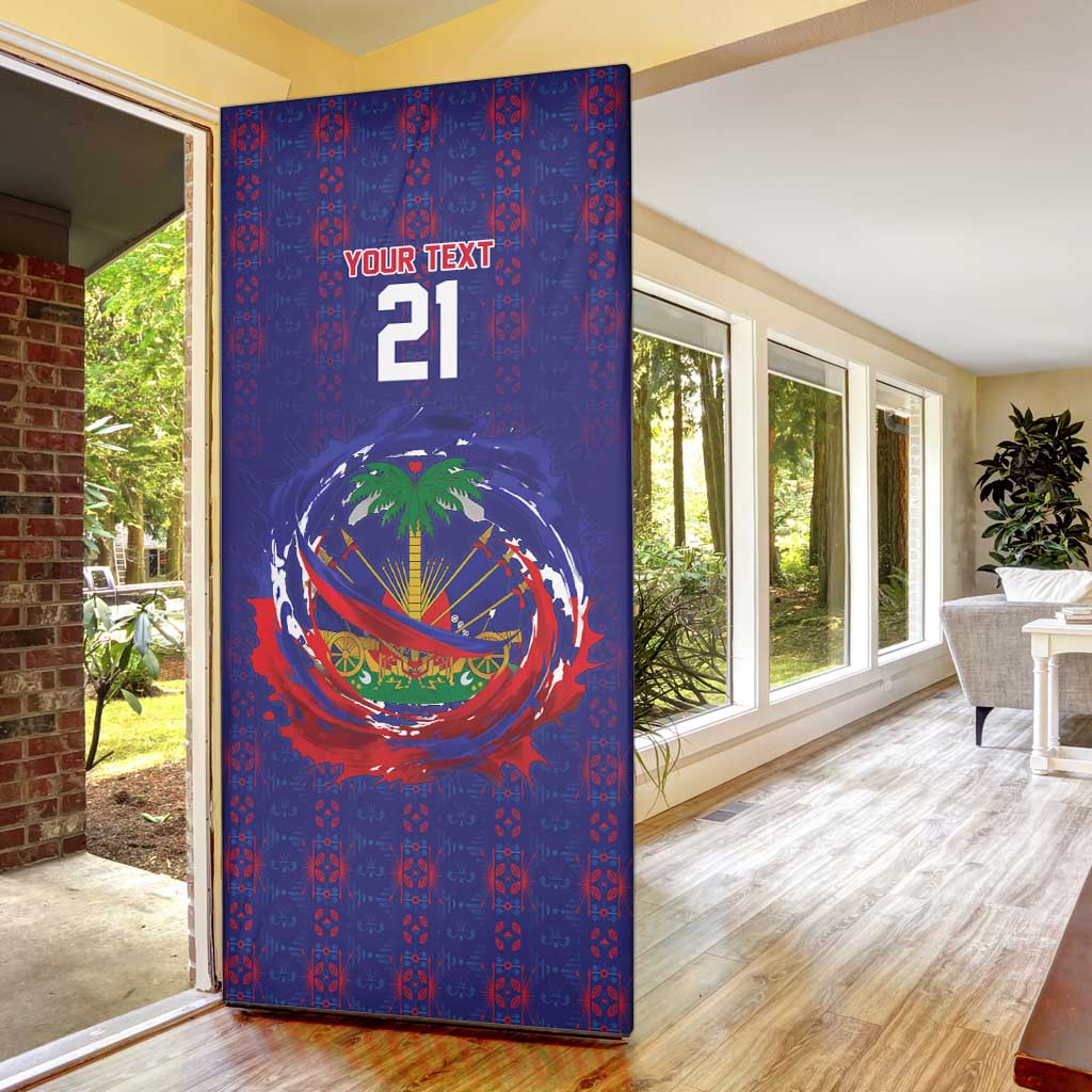 Custom Haiti Grenadye Alaso Door Cover Blue Nou Retounen Anko 1974-2026 - Wonder Print Shop