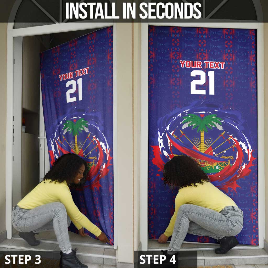Custom Haiti Grenadye Alaso Door Cover Blue Nou Retounen Anko 1974-2026 - Wonder Print Shop