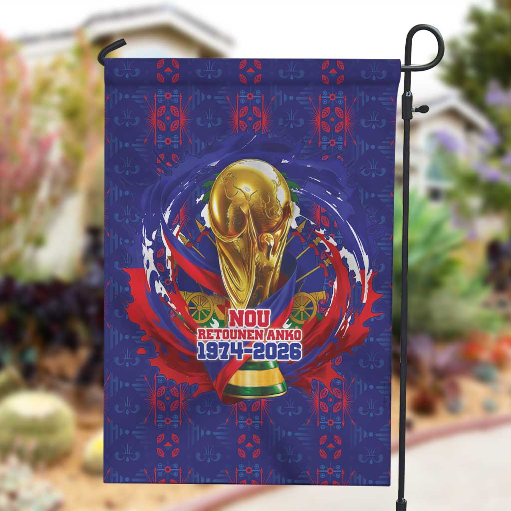 Haiti Grenadye Alaso Garden Flag Blue Nou Retounen Anko 1974-2026 - Wonder Print Shop