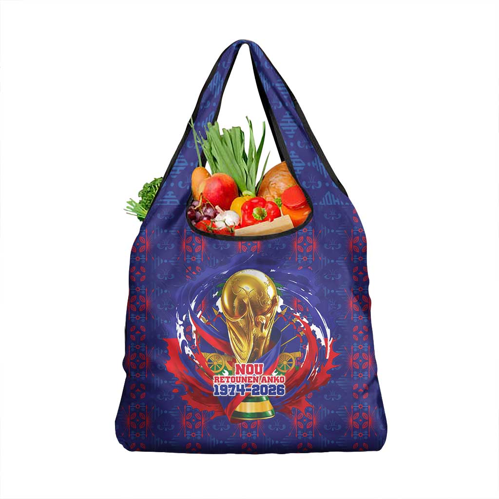 Haiti Grenadye Alaso Grocery Bag Blue Nou Retounen Anko 1974-2026 - Wonder Print Shop