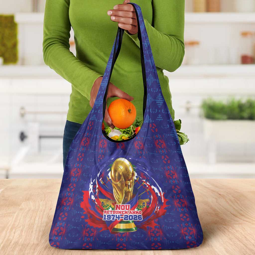 Haiti Grenadye Alaso Grocery Bag Blue Nou Retounen Anko 1974-2026 - Wonder Print Shop