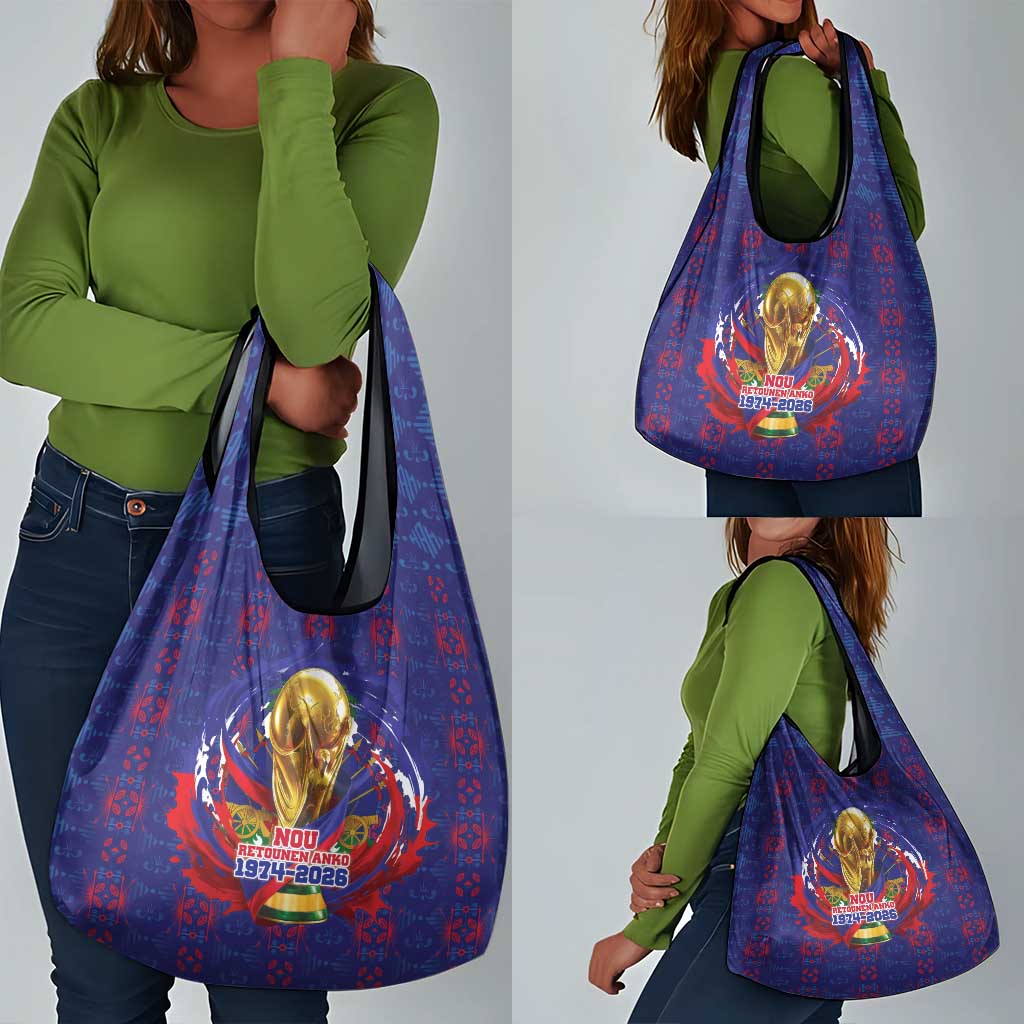 Haiti Grenadye Alaso Grocery Bag Blue Nou Retounen Anko 1974-2026 - Wonder Print Shop