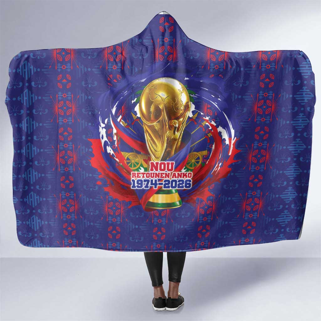 Haiti Grenadye Alaso Hooded Blanket Blue Nou Retounen Anko 1974-2026 - Wonder Print Shop