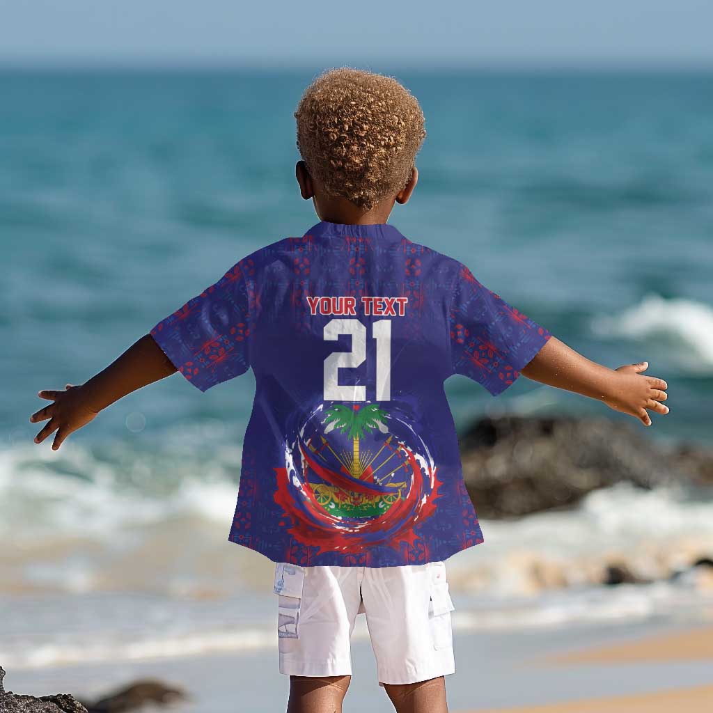 Custom Haiti Grenadye Alaso Kid Hawaiian Shirt Blue Nou Retounen Anko 1974-2026 - Wonder Print Shop