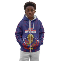 Custom Haiti Grenadye Alaso Kid Hoodie Blue Nou Retounen Anko 1974-2026 - Wonder Print Shop