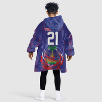 Custom Haiti Grenadye Alaso Kid Wearable Blanket Hoodie Blue Nou Retounen Anko 1974-2026 - Wonder Print Shop