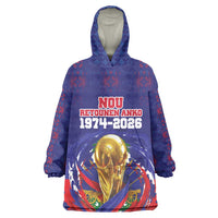 Custom Haiti Grenadye Alaso Kid Wearable Blanket Hoodie Blue Nou Retounen Anko 1974-2026 - Wonder Print Shop