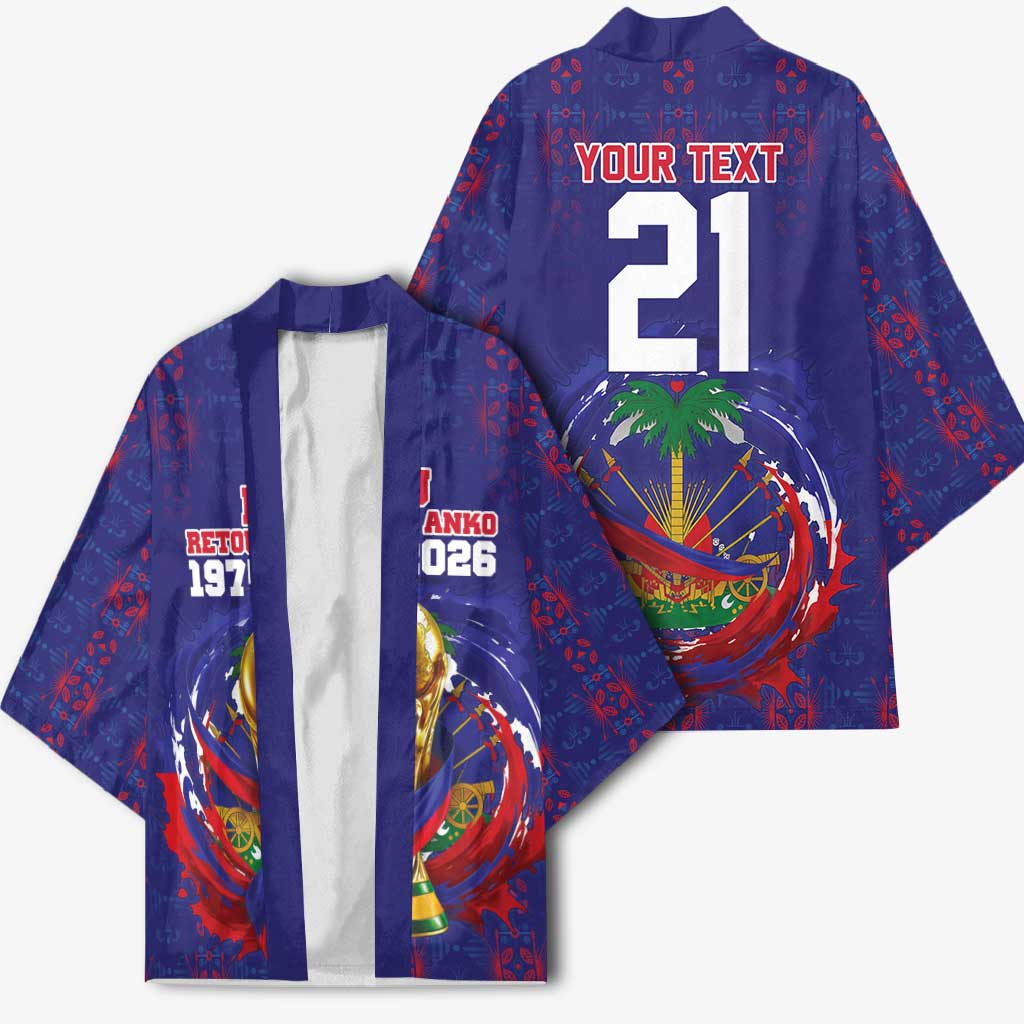 Custom Haiti Grenadye Alaso Kimono Blue Nou Retounen Anko 1974-2026 - Wonder Print Shop