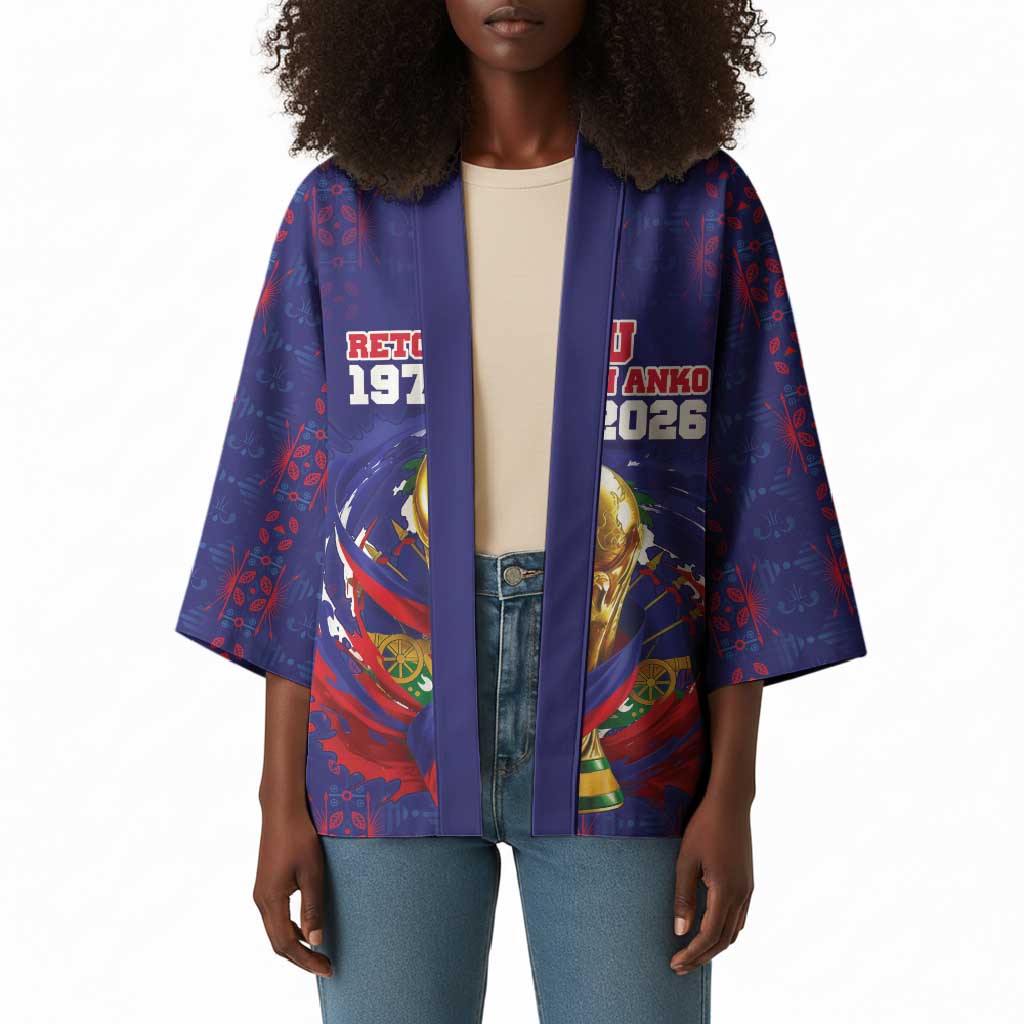 Custom Haiti Grenadye Alaso Kimono Blue Nou Retounen Anko 1974-2026 - Wonder Print Shop