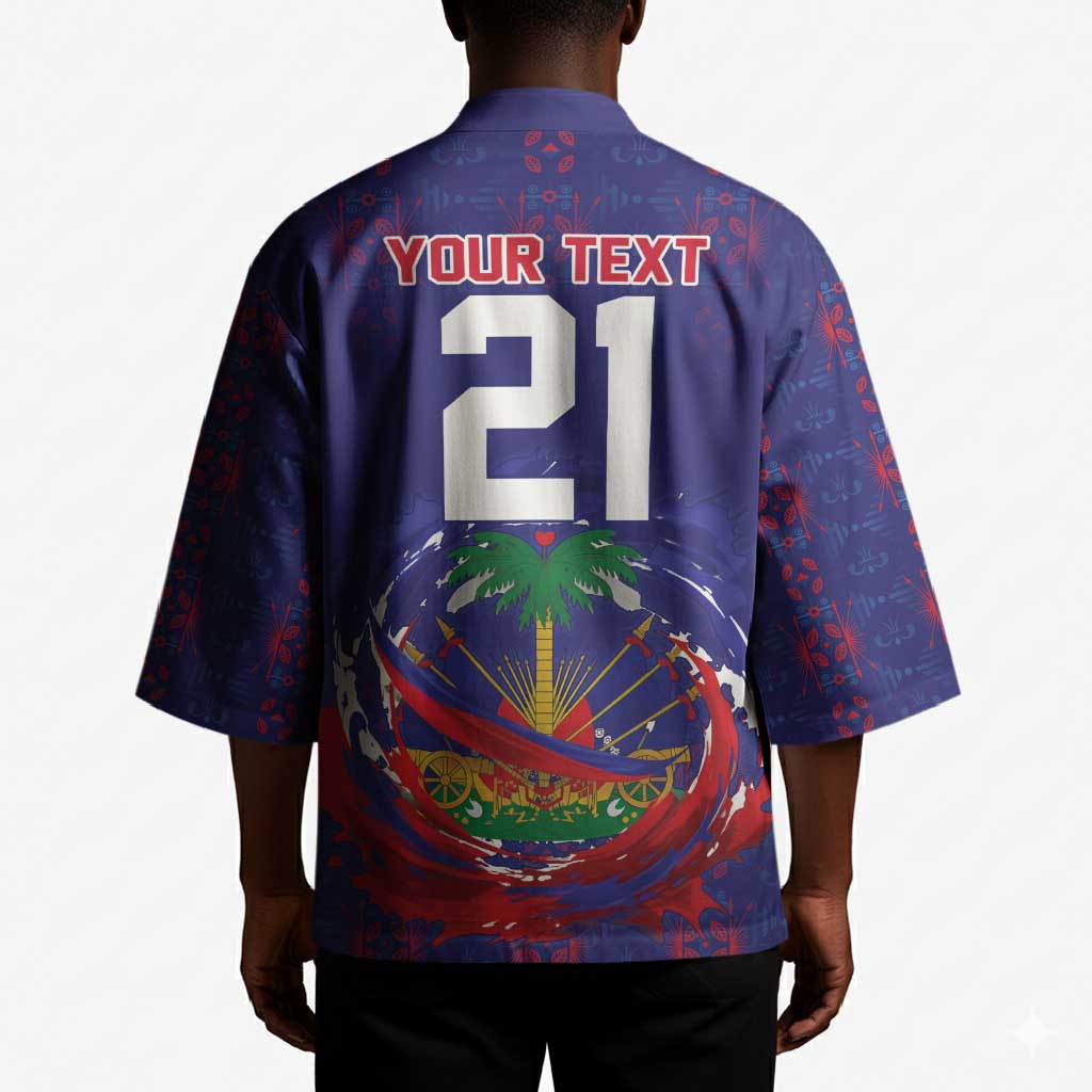 Custom Haiti Grenadye Alaso Kimono Blue Nou Retounen Anko 1974-2026 - Wonder Print Shop
