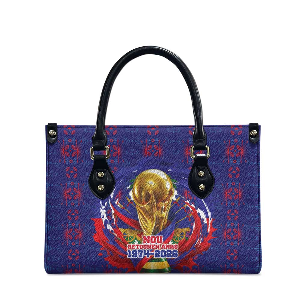 Haiti Grenadye Alaso Leather Bag Blue Nou Retounen Anko 1974-2026 - Wonder Print Shop