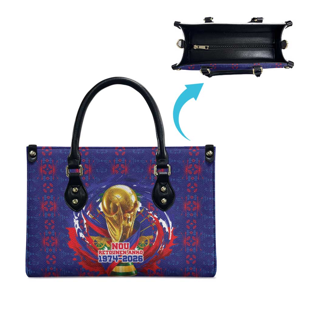 Haiti Grenadye Alaso Leather Bag Blue Nou Retounen Anko 1974-2026 - Wonder Print Shop