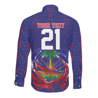 Custom Haiti Grenadye Alaso Long Sleeve Button Shirt Blue Nou Retounen Anko 1974-2026 - Wonder Print Shop