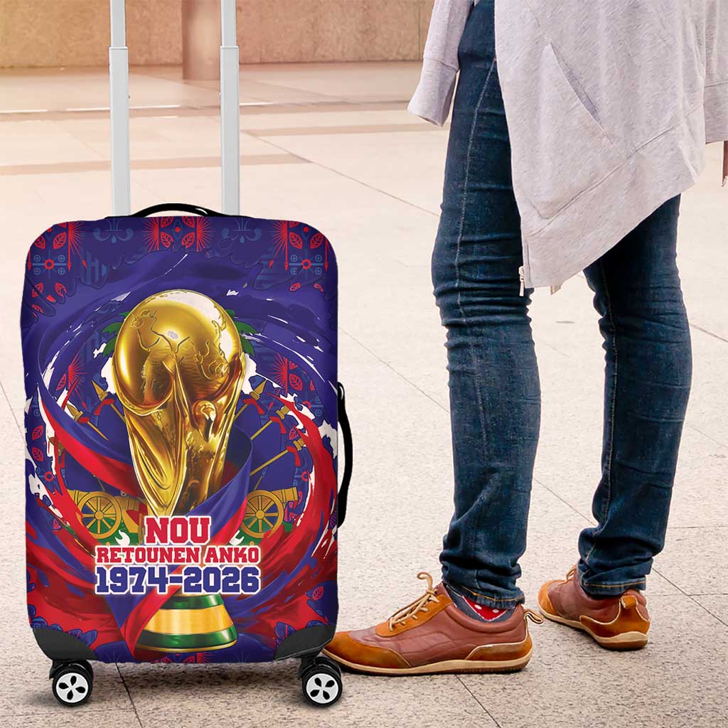 Haiti Grenadye Alaso Luggage Cover Blue Nou Retounen Anko 1974-2026 - Wonder Print Shop