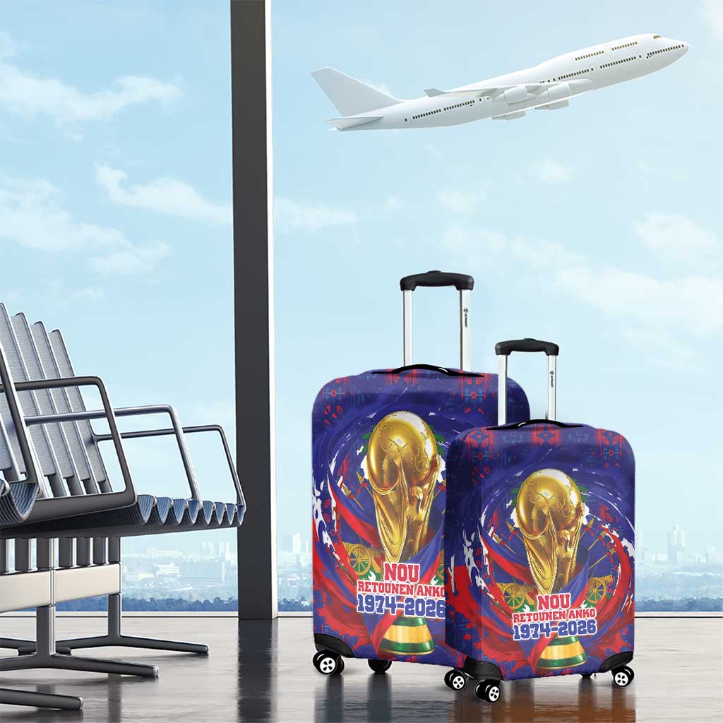 Haiti Grenadye Alaso Luggage Cover Blue Nou Retounen Anko 1974-2026 - Wonder Print Shop