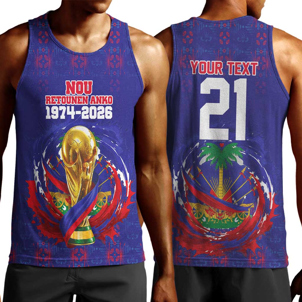 Custom Haiti Grenadye Alaso Men Tank Top Blue Nou Retounen Anko 1974-2026 - Wonder Print Shop