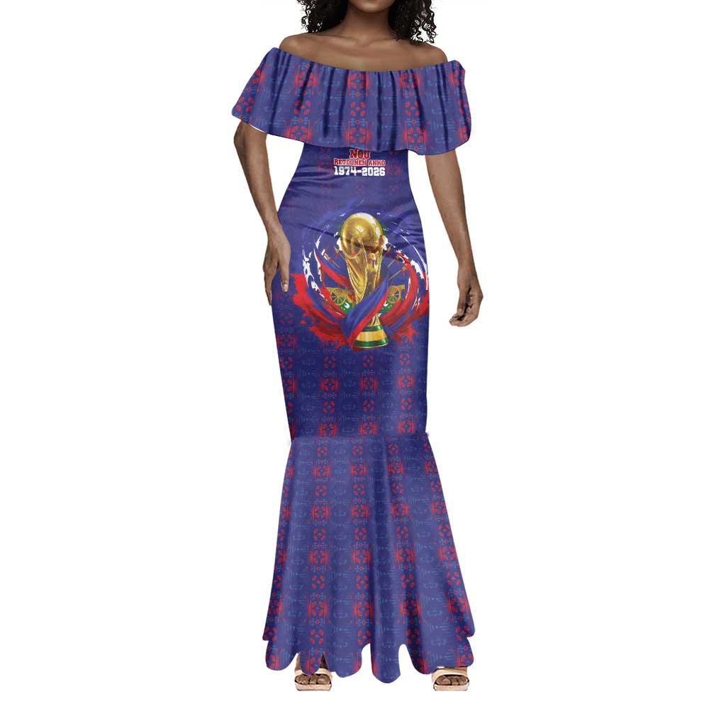 Custom Haiti Grenadye Alaso Mermaid Dress Blue Nou Retounen Anko 1974-2026 - Wonder Print Shop