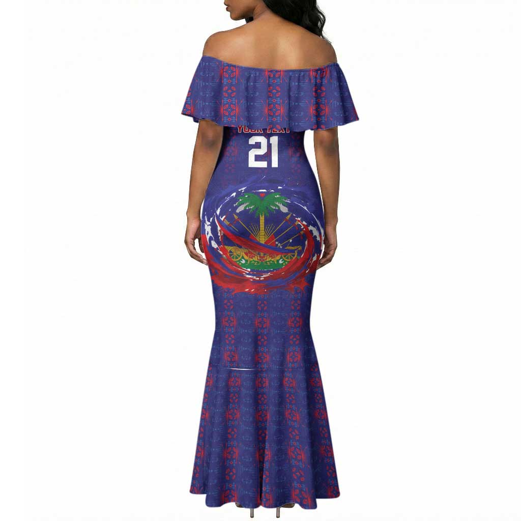 Custom Haiti Grenadye Alaso Mermaid Dress Blue Nou Retounen Anko 1974-2026 - Wonder Print Shop