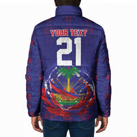Custom Haiti Grenadye Alaso Padded Jacket Blue Nou Retounen Anko 1974-2026 - Wonder Print Shop