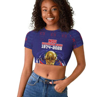 Custom Haiti Grenadye Alaso Raglan Cropped T shirt Blue Nou Retounen Anko 1974-2026 - Wonder Print Shop