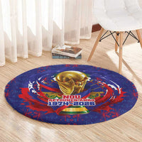Haiti Grenadye Alaso Round Carpet Blue Nou Retounen Anko 1974-2026 - Wonder Print Shop