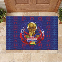 Haiti Grenadye Alaso Rubber Doormat Blue Nou Retounen Anko 1974-2026 - Wonder Print Shop
